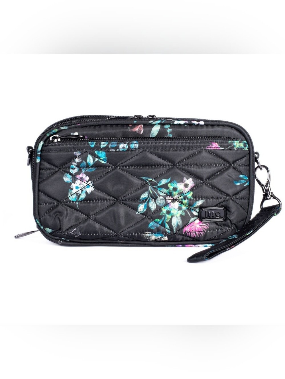 NWOT Lug Roundabout 2 Convertible Wallet Crossbody Quilted Shoulder Bag Black